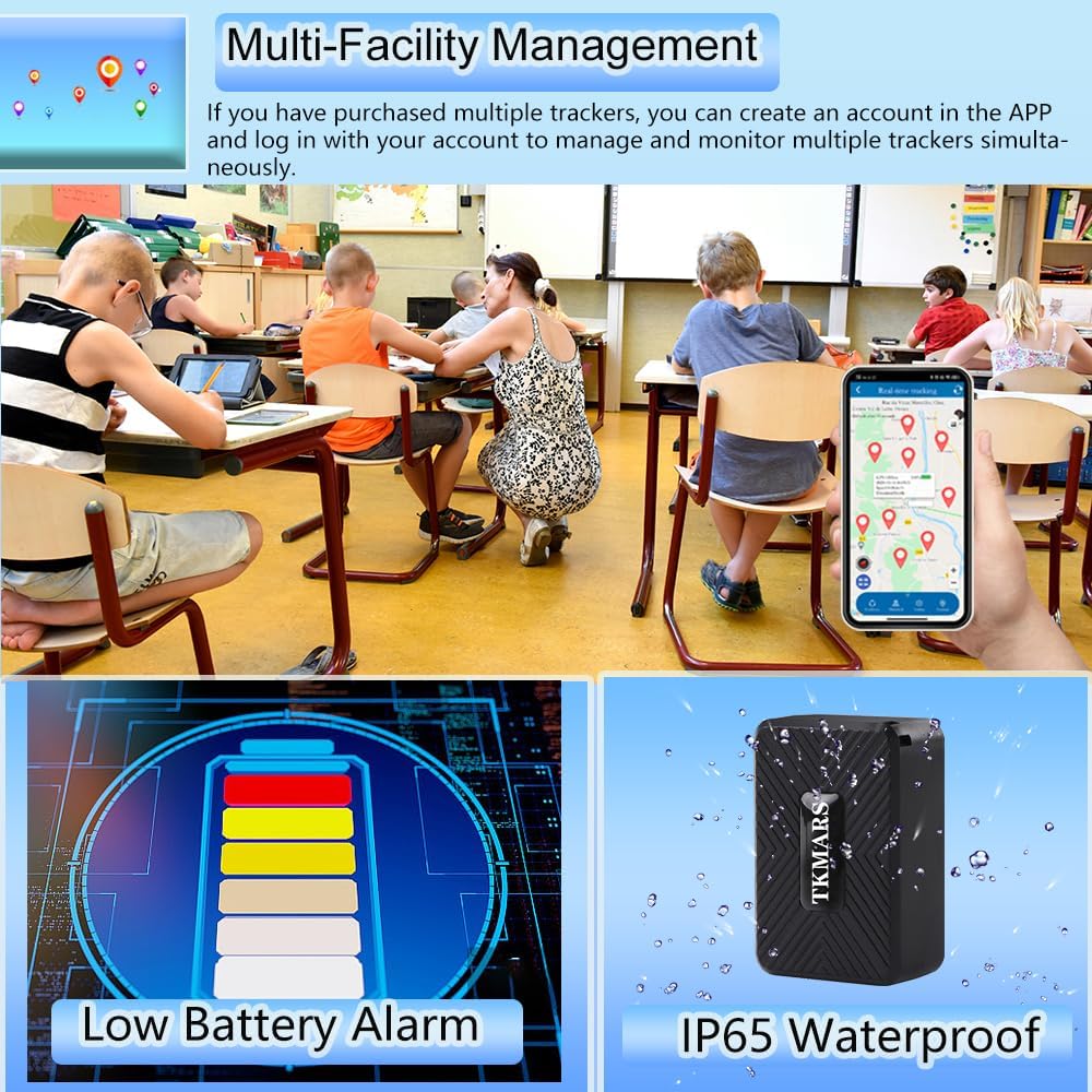 TK913 GPS 4G Mini Tracker, Echtzeit-Standort mit Alarm Erinnerung per SMS/APP/Web-Plattform, Anti-Ve