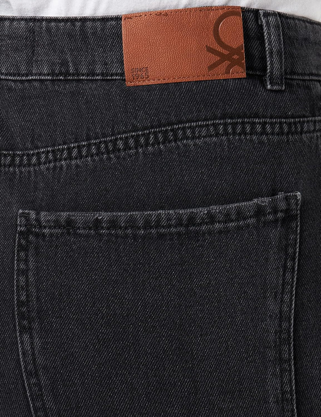 United Colors of Benetton Damen Hose 28 Schwarzer Denim 801, 28 Schwarzer Denim 801