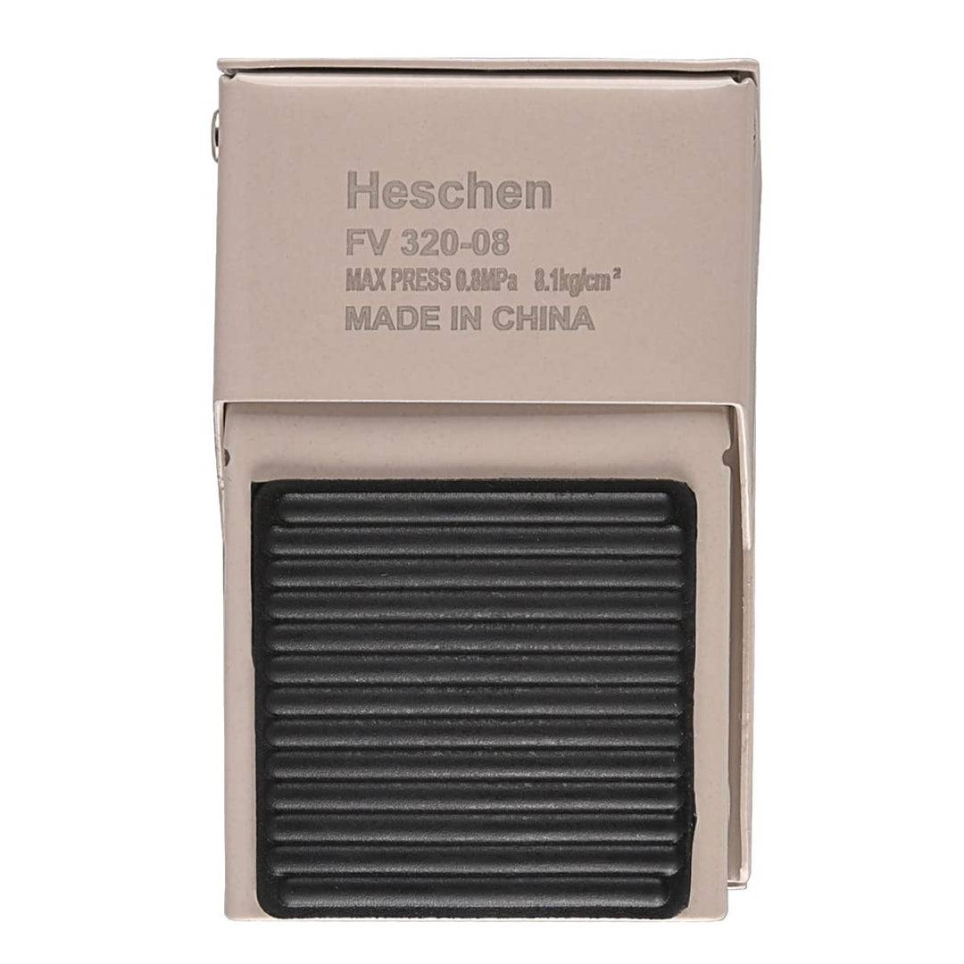 Heschen Pneumatischer Fusspedalschalter, FV-320, Tastschalter, PT1/4"-Gewinde (12mm), 3-Wege/2-Posit