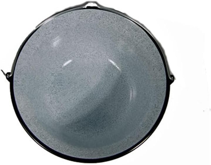 Set Gulaschkessel Gulaschtopf Emaille 14 Liter + Deckel + Kochlöffel Hordentopf Glühweintopf Suppent