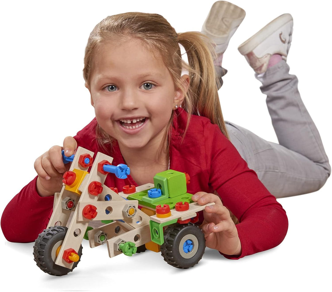 Eichhorn 100039028 - Constructor-Buggy 110-tlg., Holz-Konstruktions-Set, 4 Verschiedene Modellvarian