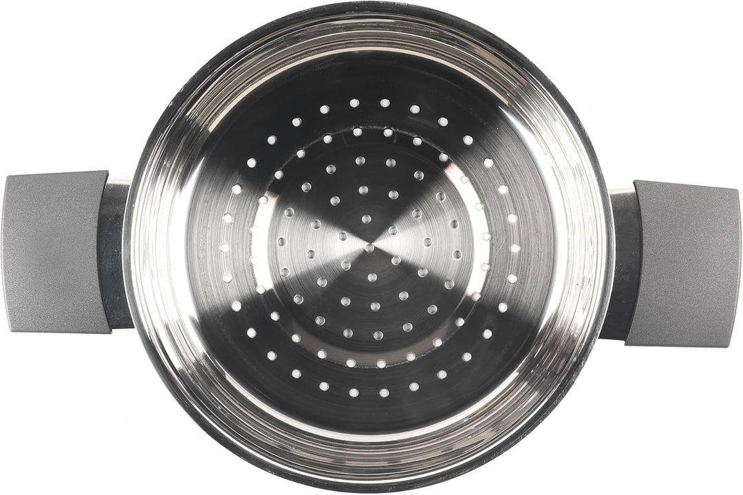 Russell Hobbs RH01170EU Excellence 3-teilig stapelbar Dampfgarer - 18cm-Dampfgarer-Set, Glasdeckel,