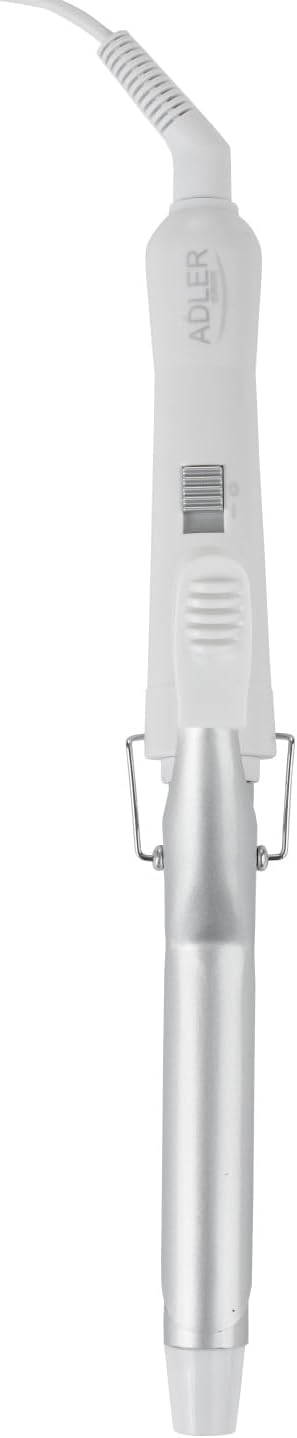ADLER EUROPE AD 2105 Lockenstab Weiss – Keramik Heizstab mit PTC-System, 25W, einstellbare Bürste, m
