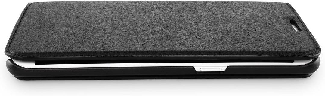 WIIUKA Echt Ledertasche -TRAVEL Nature- für Samsung Galaxy S7 -DEUTSCHES Leder- Schwarz, mit Kartenf