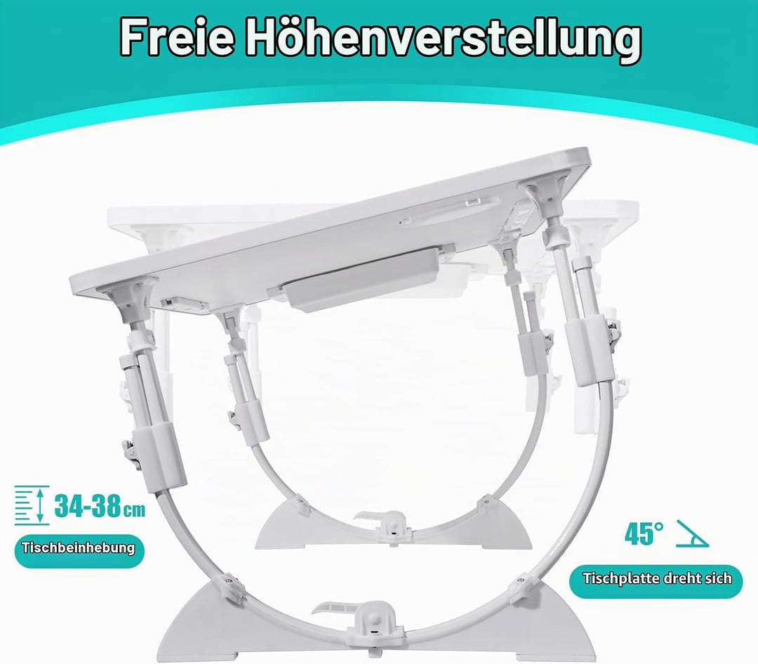 Sinbide Laptop Tisch, Klappbarer Laptoptisch, 72 * 40cm gross Desktop, Höhen Winkel verstellbar, Not