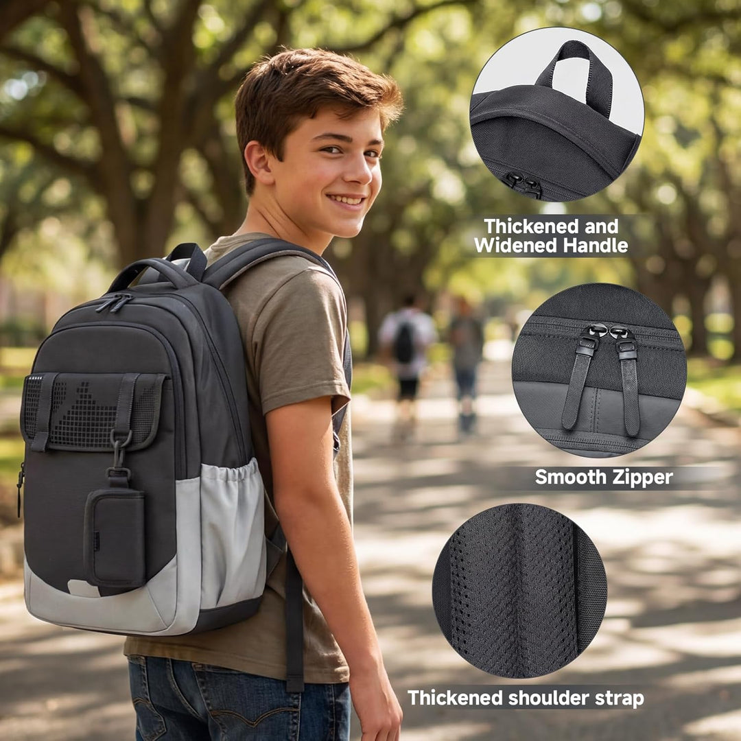 Amythe Schulrucksack Jungen Teenager Grosser Kapazität 30L, Rucksack Schule Gymnasium Oberstufe Schu