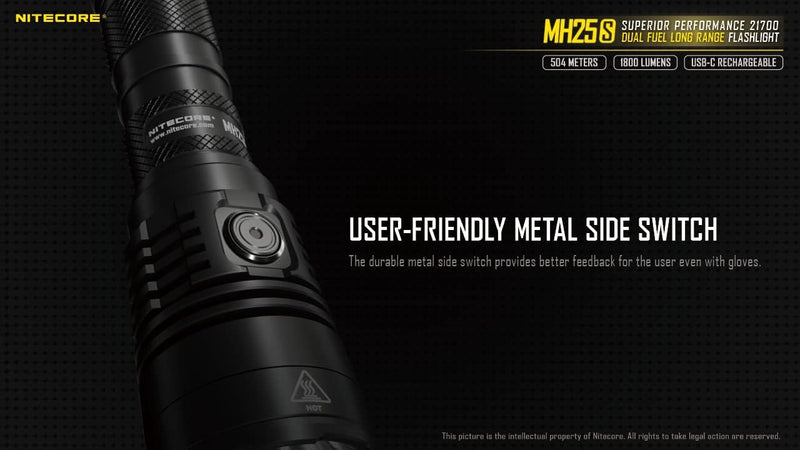 FLASHLIGHT MH SERIES/1800 LUMENS MH25S NITECORE