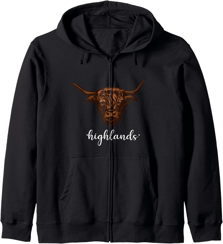 Highland Kuh Geschenk Schottische Highland Kühe Kapuzenjacke