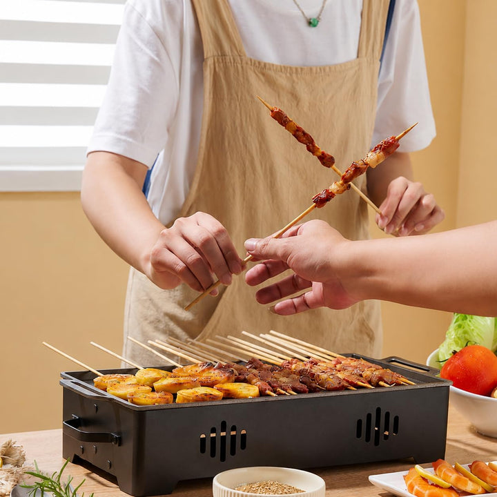 RANJIMA BBQ Board zum Warmhalten, Fleischwarmhalter fürs Grillen, Warmhaltebehälter Grillgut mit Ker