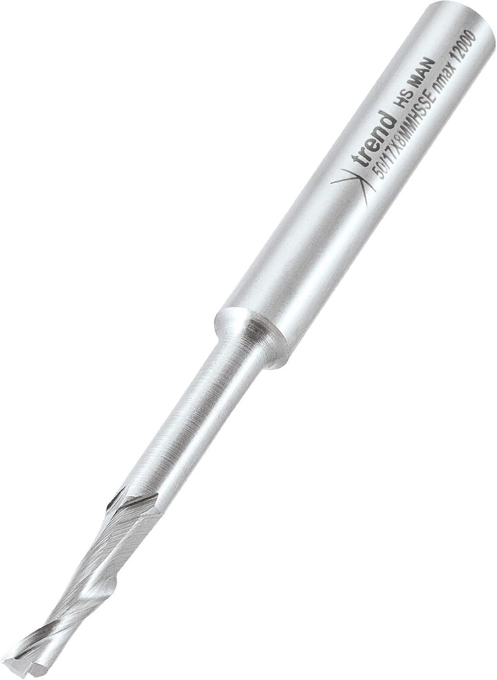 Trend Professional HSSE Fräserschneider, gerade, 8 mm Schaft, 5 mm Durchmesser für Aluminium und Kun