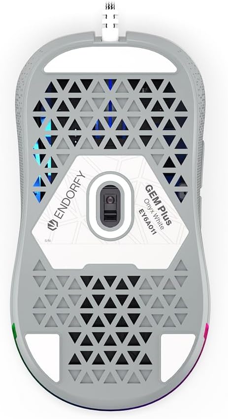 ENDORFY GEM Plus Onyx White Souris Droitier USB Type-C Optique 19000 DPI