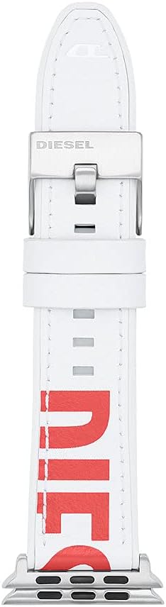 Diesel Lederarmband für Herren für Apple Watch®, 42 mm, 44 mm und 45 mm Weiss, Weiss
