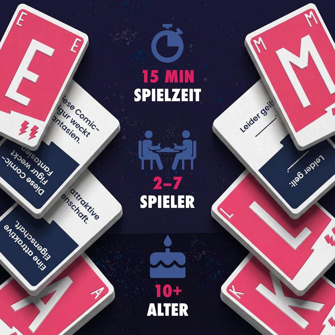 ATM Gaming Quickstop - Das Buchstaben-Duell - Party-Edition - Kartenspiel für Jugendliche und Erwach