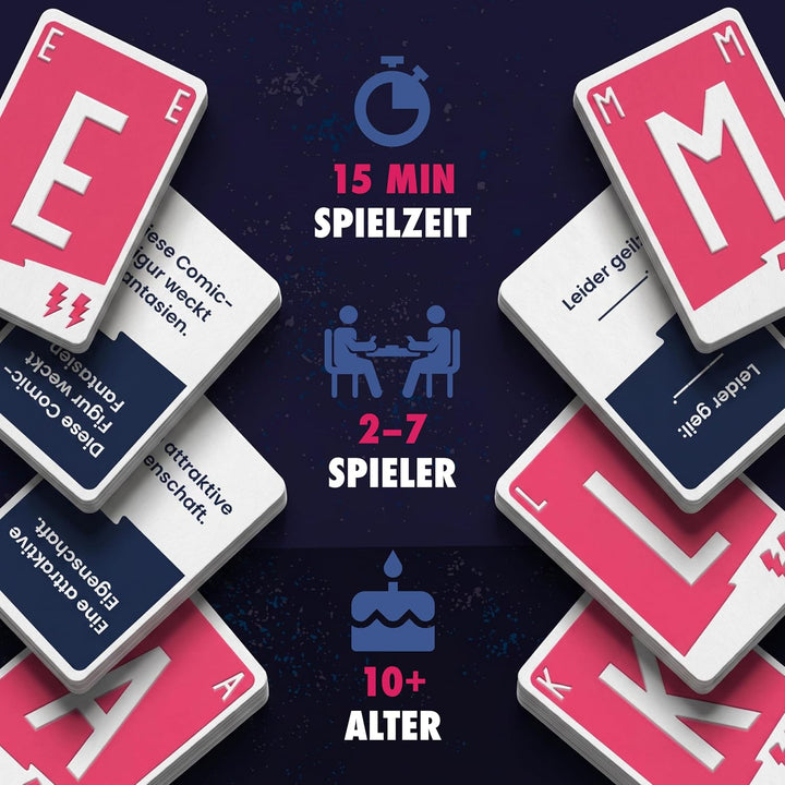 ATM Gaming Quickstop - Das Buchstaben-Duell - Party-Edition - Kartenspiel für Jugendliche und Erwach