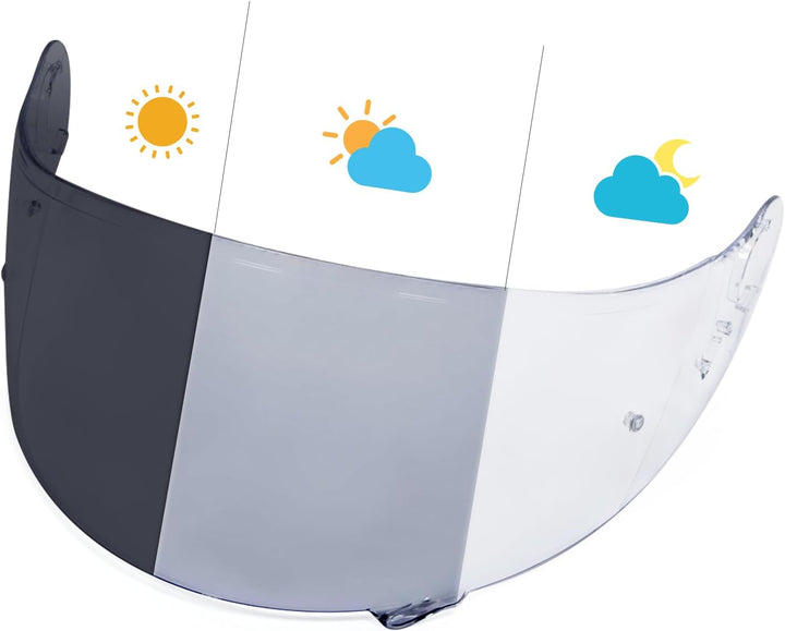 PSLER Helm Visier Verspiegelt für Shoei GT Air GT Air 2 TC-5 TC-9 Neotec CNS-1,Helmvisier Getöntes V