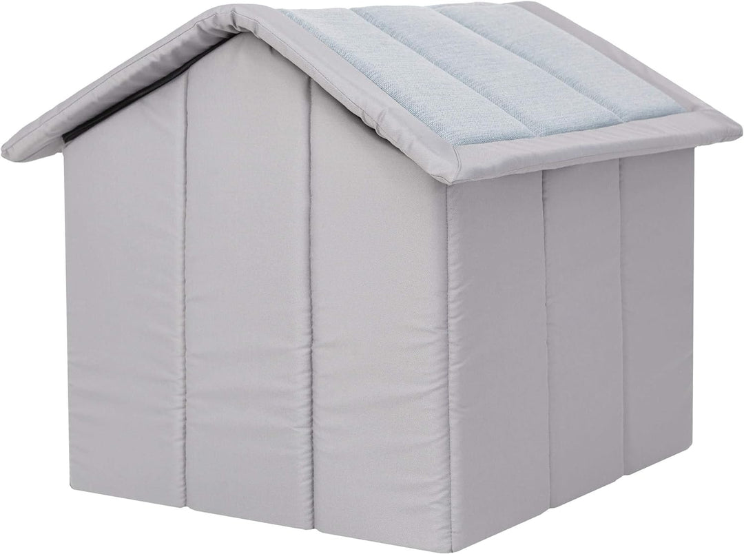 Hundehütte Hundehöhle Hundebett Hundehaus Katzenhöhle mittle L - 52x46 cm hellgrau L - 52x46x53 cm h