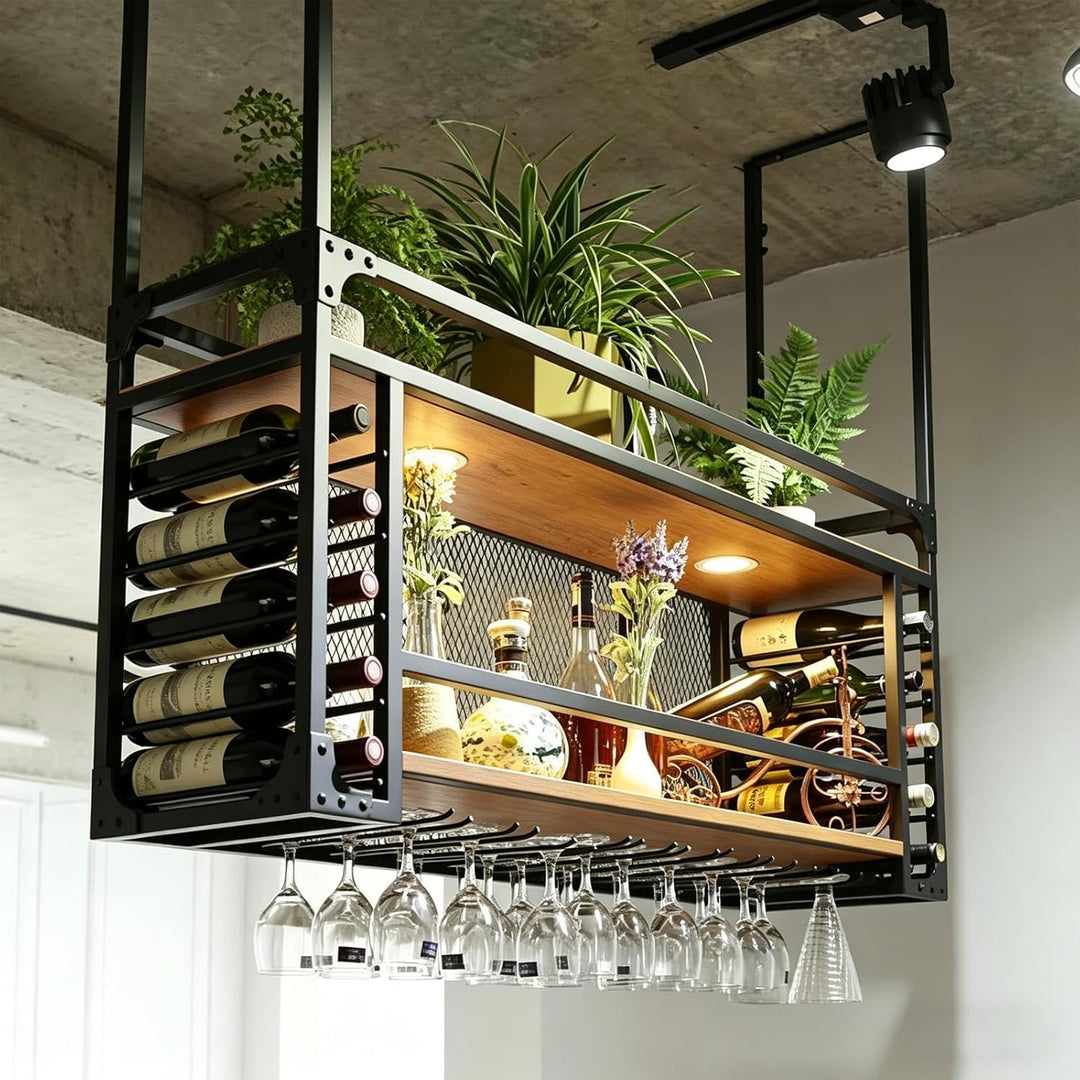 Deckenregal Hängend Weinregal, Grosse Kapazität Weinregal Hängender, Kann Hängend Oder An Der Wand M