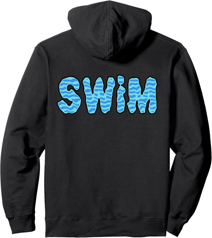 Gewelltes Schwimmen Pullover Hoodie