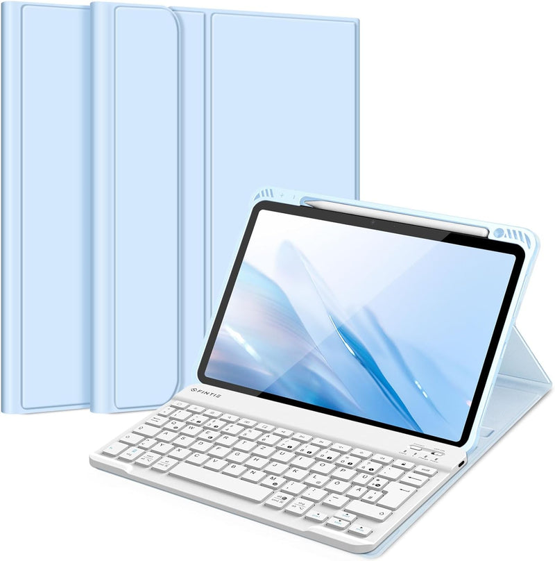 Fintie Tastatur Hülle für iPad Air 5 2022 / iPad Air 4 2020 10.9 Zoll, Schutzhülle mit TPU Rückschal