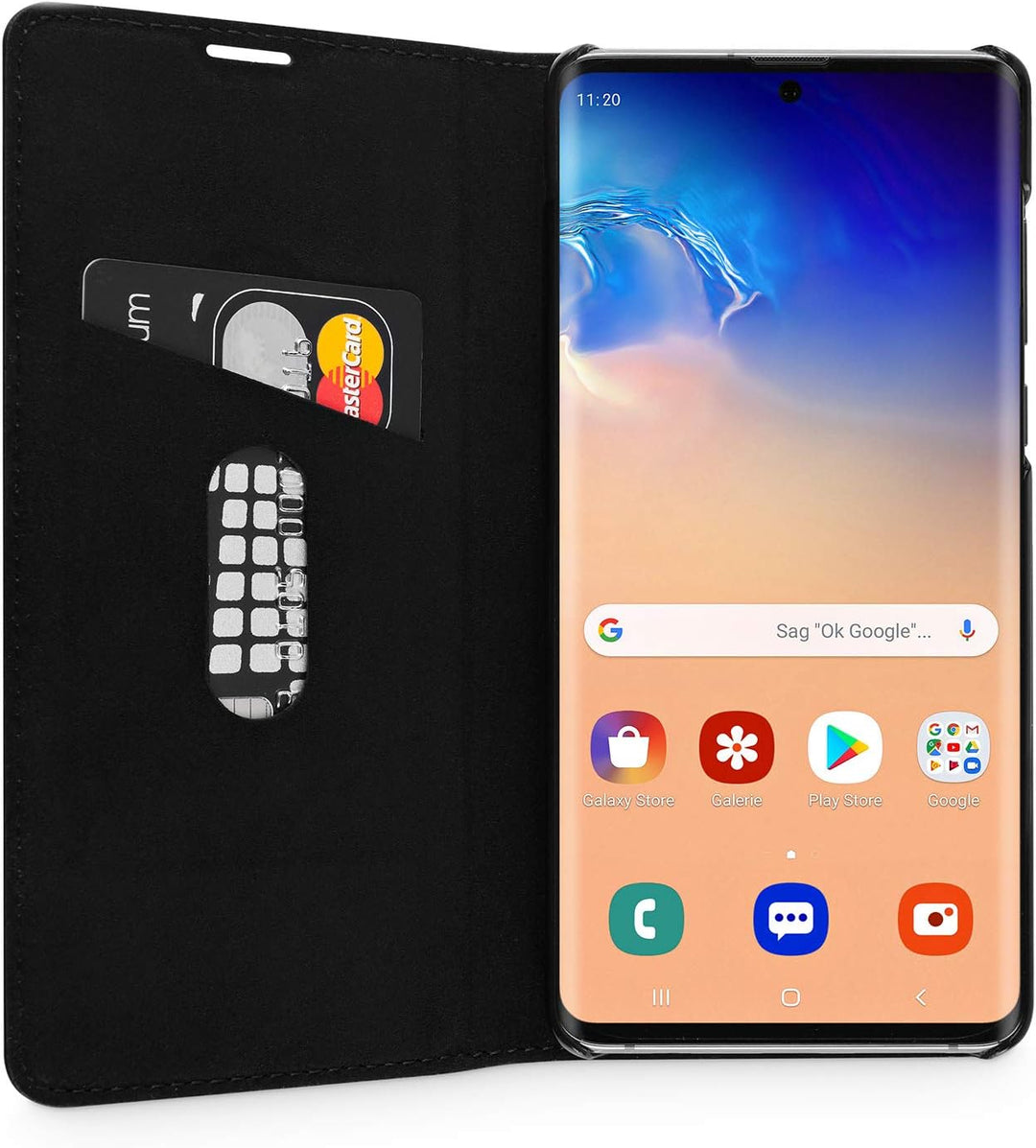 WIIUKA Echt Ledertasche - TRAVEL Nature - Hülle für Samsung Galaxy S20+ Plus, ITALIENISCHES Leder, S