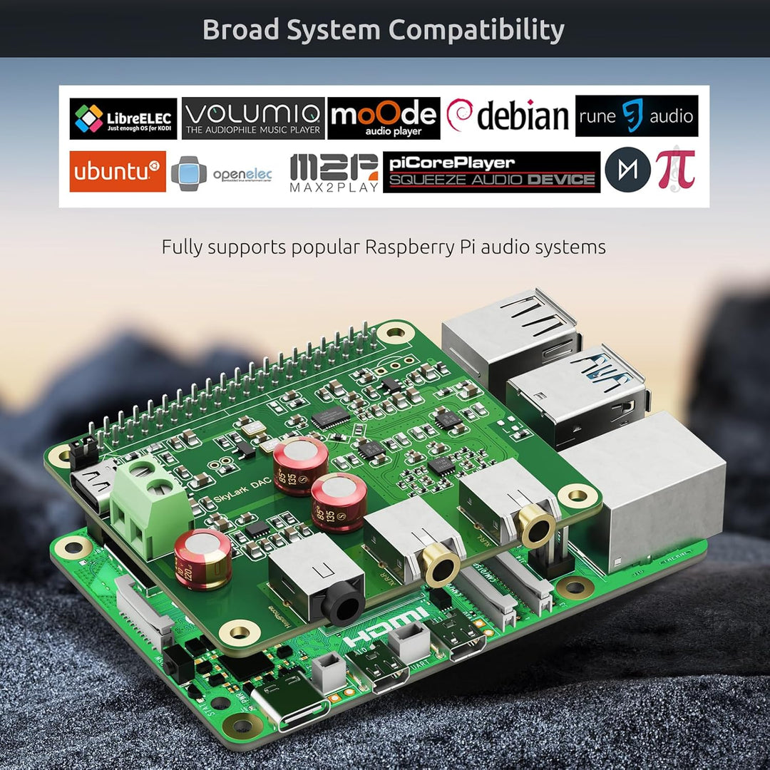 Raspberry Pi HiFi DAC Pro Hat ES9038Q2M Audiokarte PCM DSD verlustfrei High Resolution Digital-zu-An