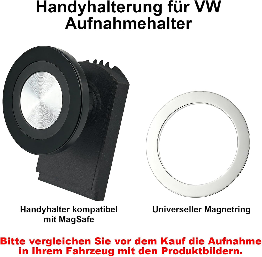 Handyhalterung Auto Magnet für VW Aufnahmehalter Kompatibel Magsafe Autohalterung Upgraded Stabilere