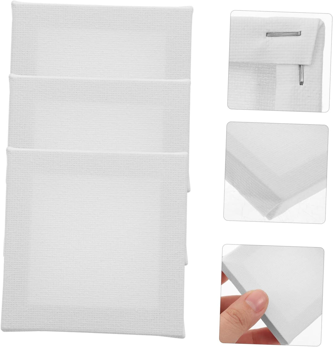 TEHAUX 12 Stück Kleiner Ölgemälde Leinwandtafeln 7x7cm Aus Baumwolle Holzrahmen Für Selbstgemacht Ma