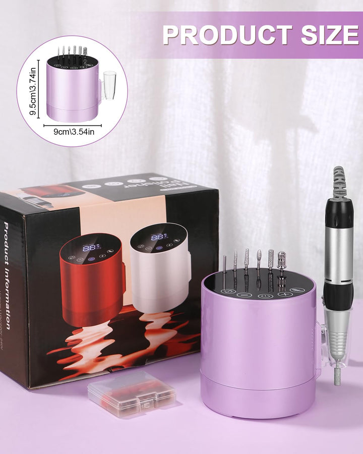 Nagelfräser Professionell, 35000RPM Nagelfräser für Gelnägel, Elektrische Nagelfeile, Maniküre Set E