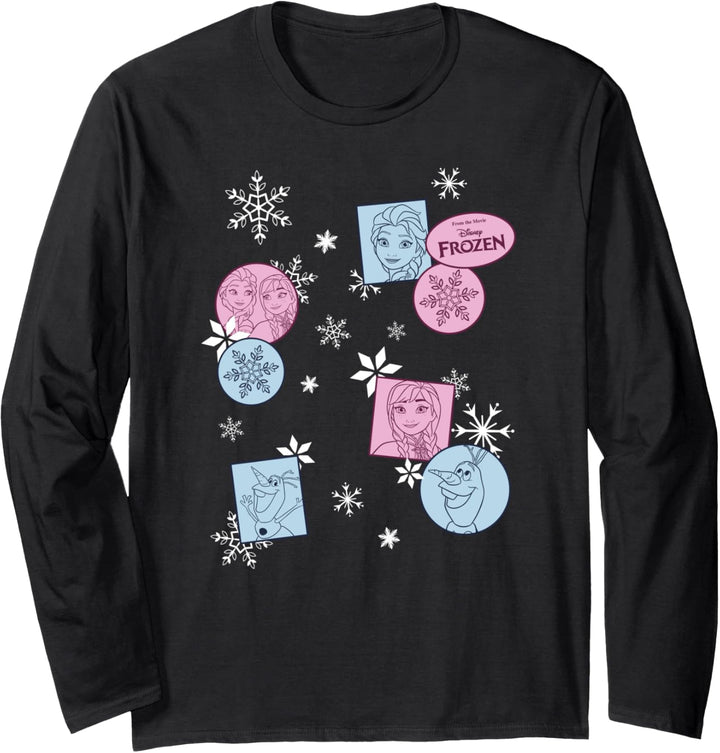 Disney Frozen Simple Character Badges Langarmshirt