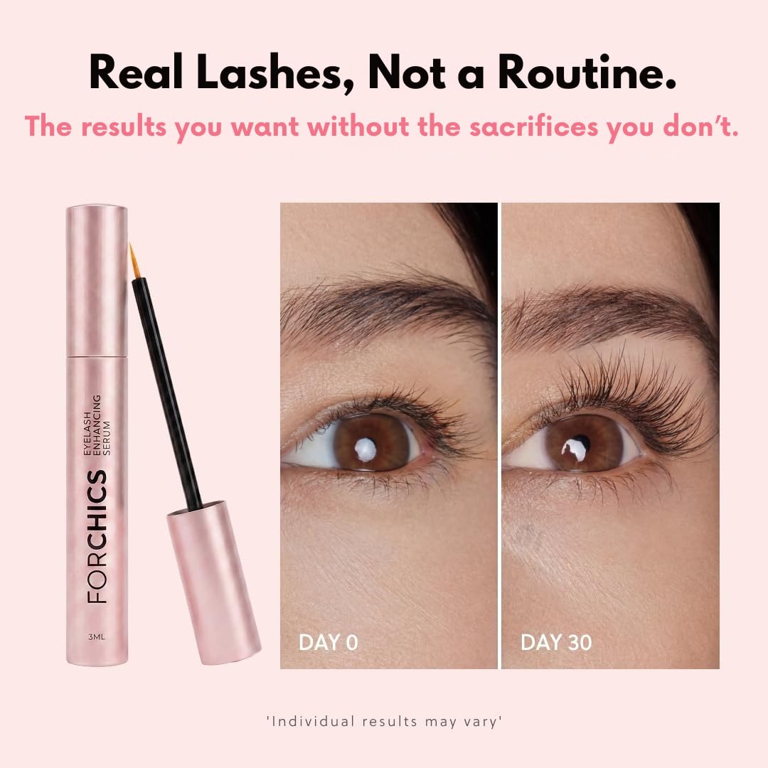 ForChics ForLash Eyelash Growth Serum - Enhancement Lash Booster For Fuller, Thicker, and Longer Eye