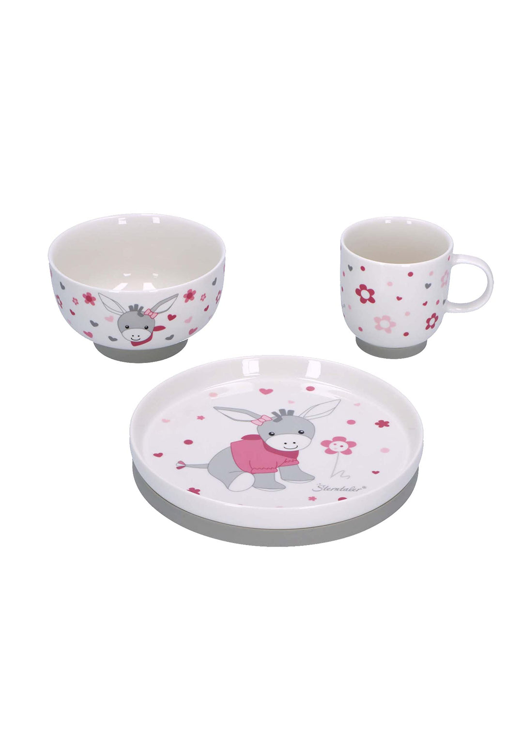 Sterntaler Baby Mädchen Kindergeschirr Set Porzellan-Geschirr-Set 3-teilig Emmi Girl - Frühstücksset