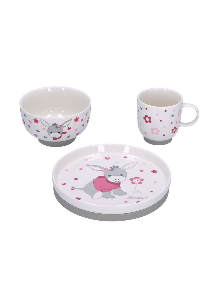 Sterntaler Baby Mädchen Kindergeschirr Set Porzellan-Geschirr-Set 3-teilig Emmi Girl - Frühstücksset