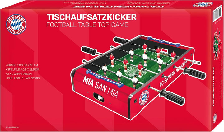 FC Bayern München Tischkicker Kinder - Offizieller Tischaufsatzkicker, kompakter und Leichter Mini-K
