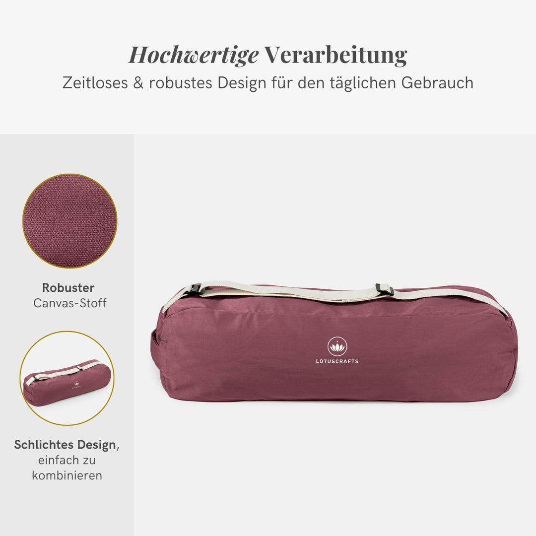 Lotuscrafts® Yogatasche PUNE aus Bio-Baumwolle, Fair & Ökologisch hergestellt, Ideale Yogatasche für