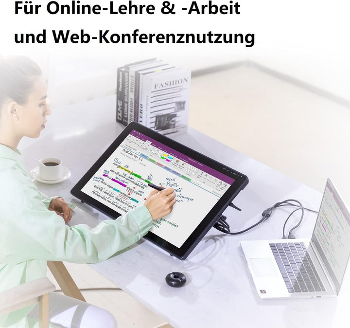 HUION Kamvas 22 21,5 Zoll Grafiktablett mit Display, 120% sRGB-Farbumfang, blendfreier Mattfilm, kan