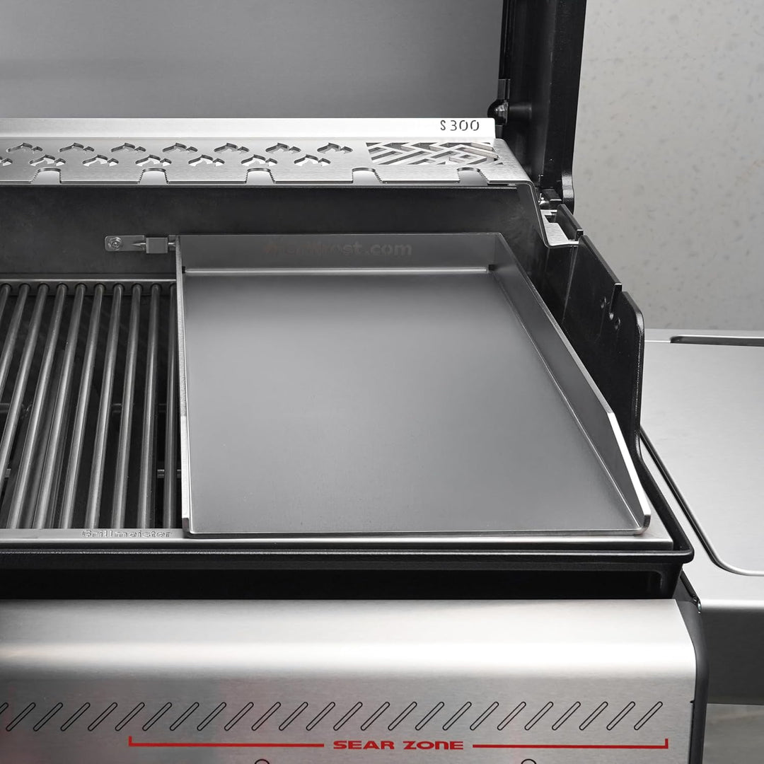 Grillrost.com Das Original Edelstahl Grillplatte | Plancha 44,3x26cm - passend für Weber Spirit | 4m