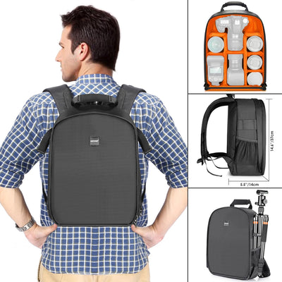 Neewer Flexible Trennwand Kamera Gepolsterte Rucksack 30x14x37 cm Stoss- Insert Schutz für SLR DSLR