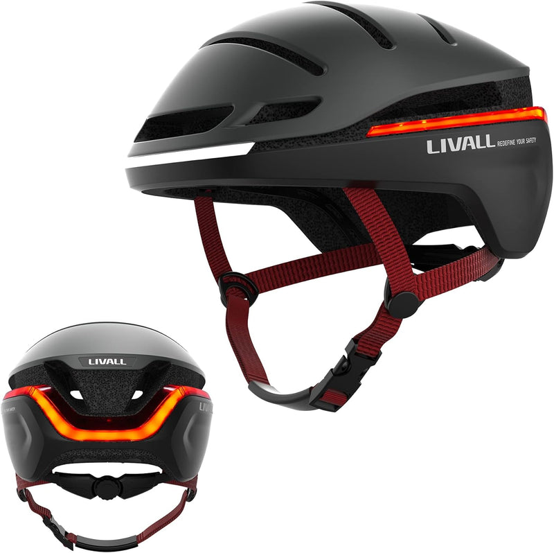 LIVALL Smart Fahrradhelm mit Blinker, Bluetooth Fahrradhelm mit LED Bremslicht vorne und Rücklicht,