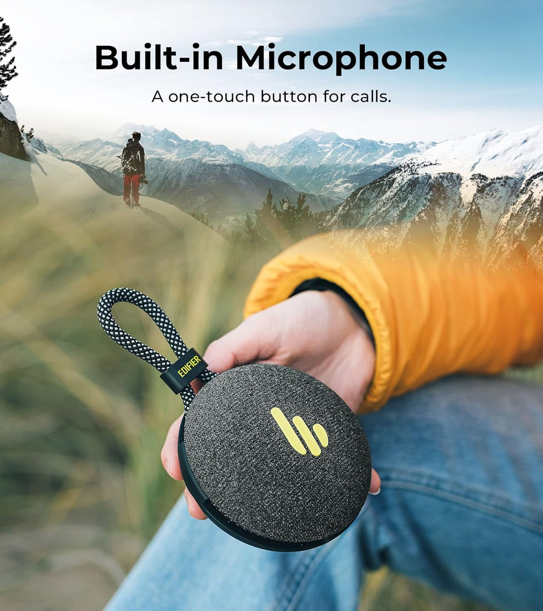 Edifier MP100 Plus tragbarer Bluetooth-Lautsprecher, Leichter Reiselautsprecher mit der Wasserschutz