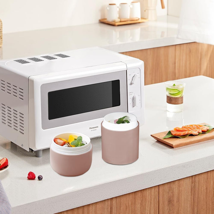 CEWROM Müslibecher To Go mit Deckel, 2 Pcs Thermobehälter Für Essen 730ml, PP-Material Porridge Bech