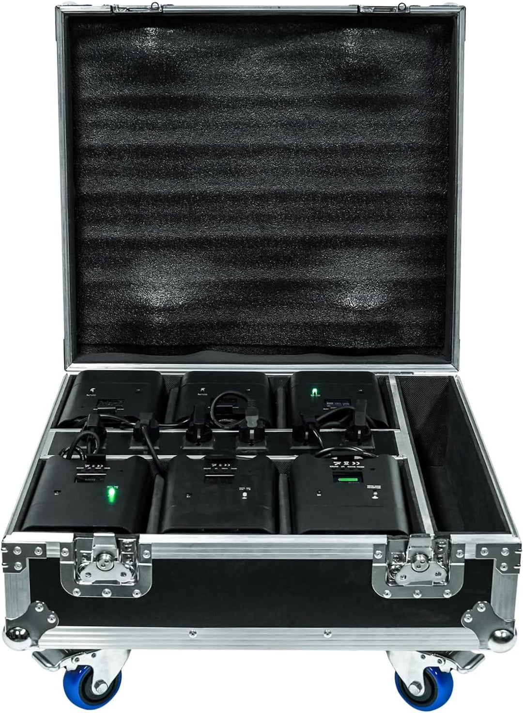 PUZILOZA Flightcase - Tragbarer Koffer Transportkoffer Transportboxen für 6PCS 108W APP Akku LED par