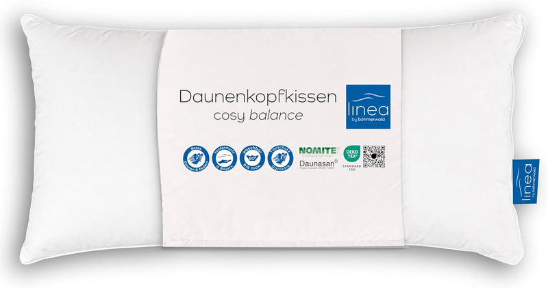 Böhmerwald Komfort Kopfkissen, 70% Federn / 30 % Daunen, Füllgewicht: 500 g, Stützkomfort: normal, 1