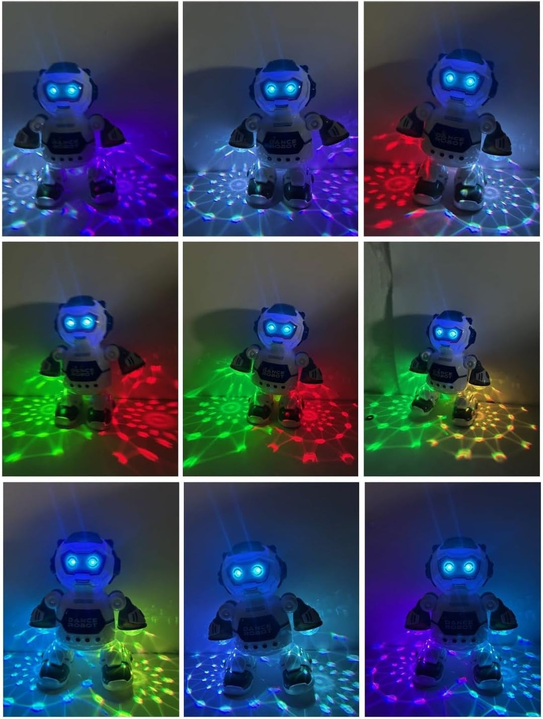 Spielzeugroboter mit Lichtern und Klängen, Tanz spielt und leuchtet Roboter, gehen mit Lichtern und