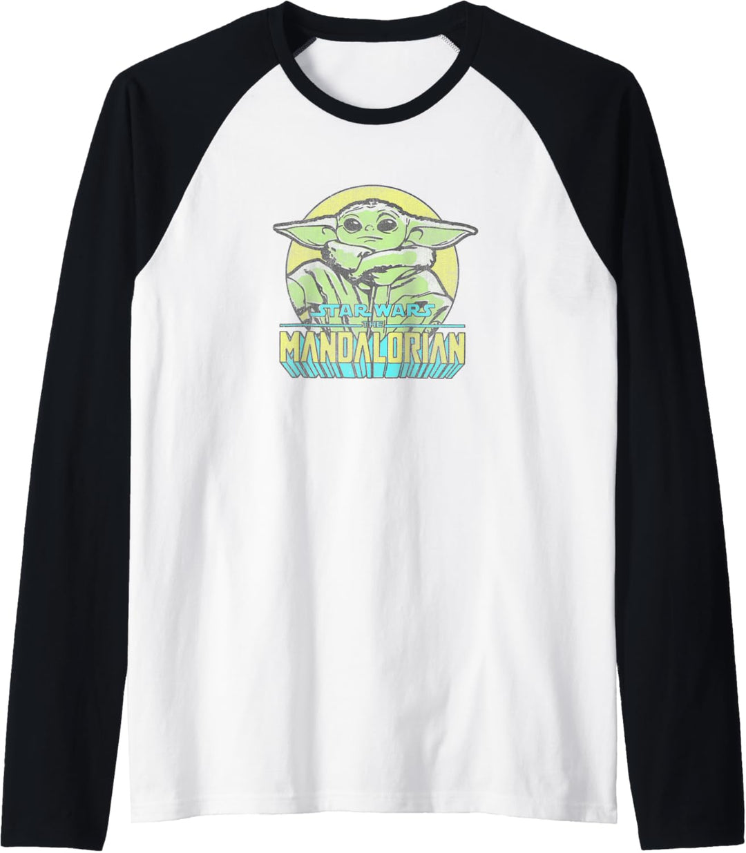 Star Wars: The Mandalorian The Child Pastel Portrait Logo Raglan