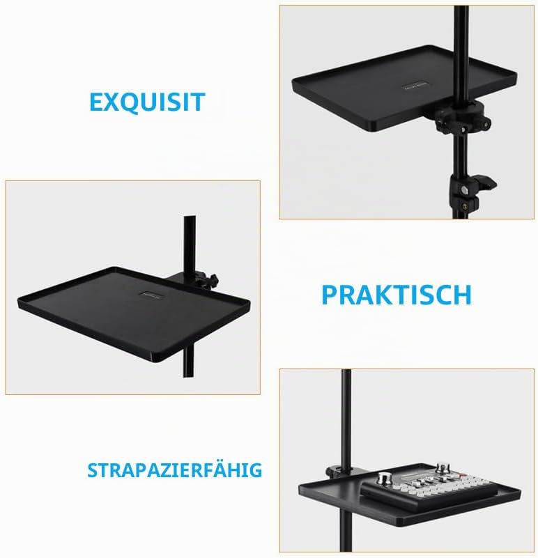 Supvox Mikrofonständer Ablage Soundkartenschale Verstellbares Live Broadcast Regal Kunststoff Tablet