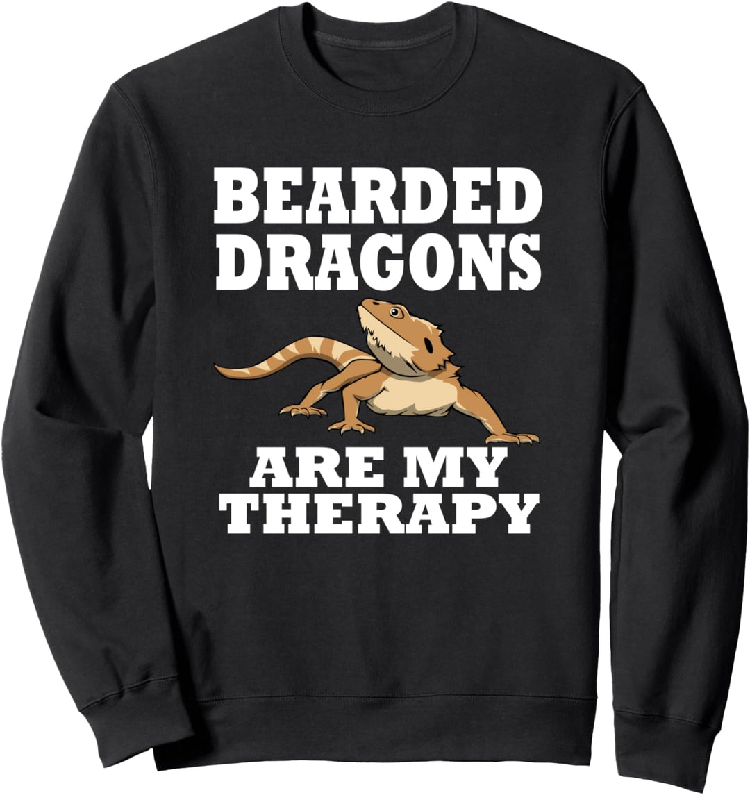 Bartagam Ironisch Therapie Echse Reptilien Sweatshirt