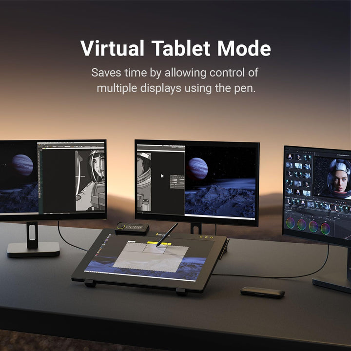 Xencelabs Pen Display 24 Grafiktablett 4K Professionelle 99% Adobe RGB Zeichenmonitor Zeichentablett