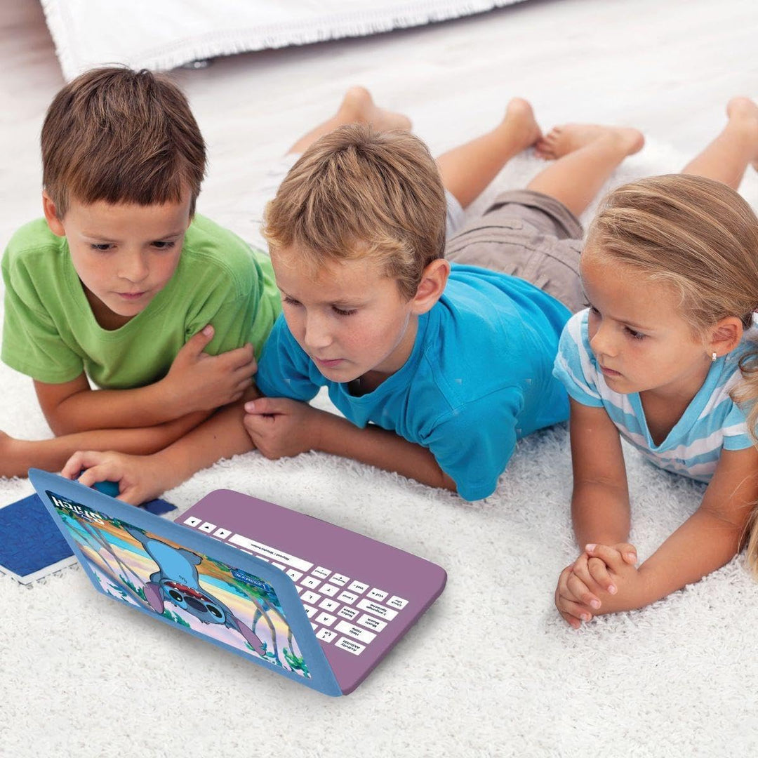 Lexibook, Disney Stitch, zweisprachiger deutsch/englischer Lerncomputer, Spielzeug für Kinder mit 12