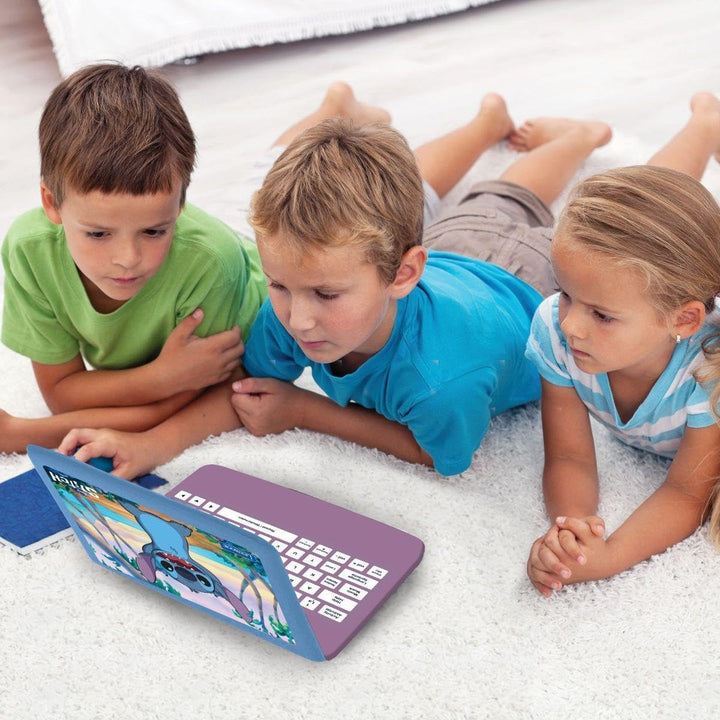 Lexibook, Disney Stitch, zweisprachiger deutsch/englischer Lerncomputer, Spielzeug für Kinder mit 12
