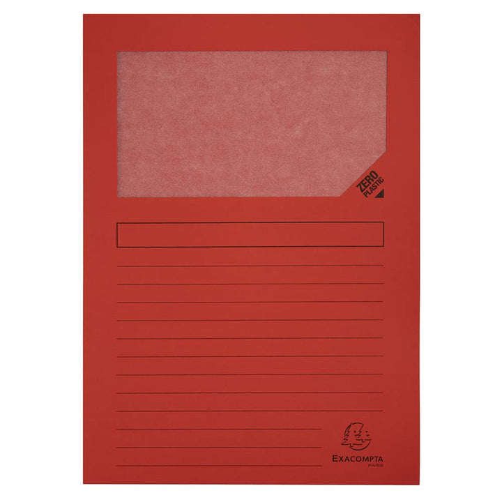 Exacompta 50105E Packung mit 100 Fenstermappen Forever, 120 g/m² Recycling Papier, 22 x 31cm für DIN